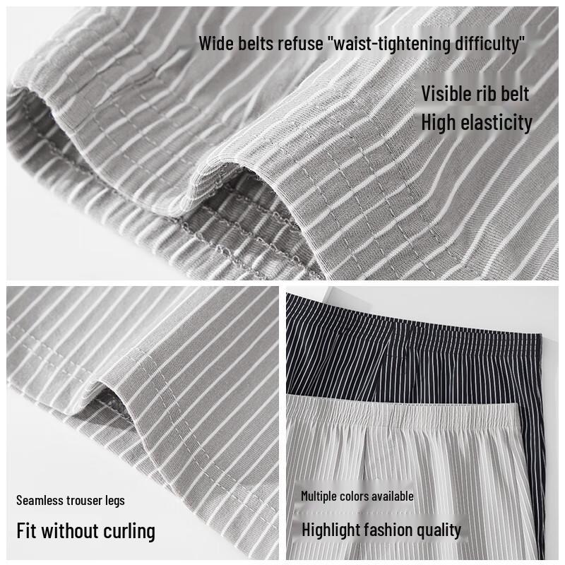 LANGSHA Men's Cotton Soft Breathable Lounge Boxer Shorts