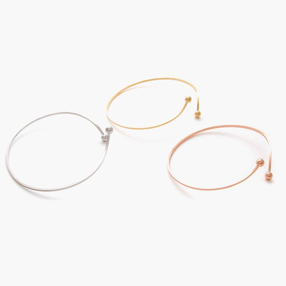 J.Lauren 1B0619 Cross Open Bangle Bracelet