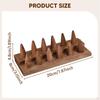 12 Fingers Wood Display Stand Organizer Craft Gift Compact Showcase, Space Saving for Dressing