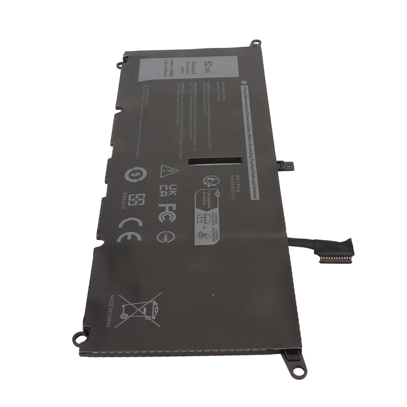 

7,6 В 52 Вт·ч DXGH8 аккумулятор для ноутбука Dell XPS 13 9370 9380 2019 для Inspiron 13 7390 7391