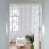 White Lace Short Curtain Aesthetic Lace Curtain French Balcony Half-curtain Living Room Screen Window Curtains Home Supplies
