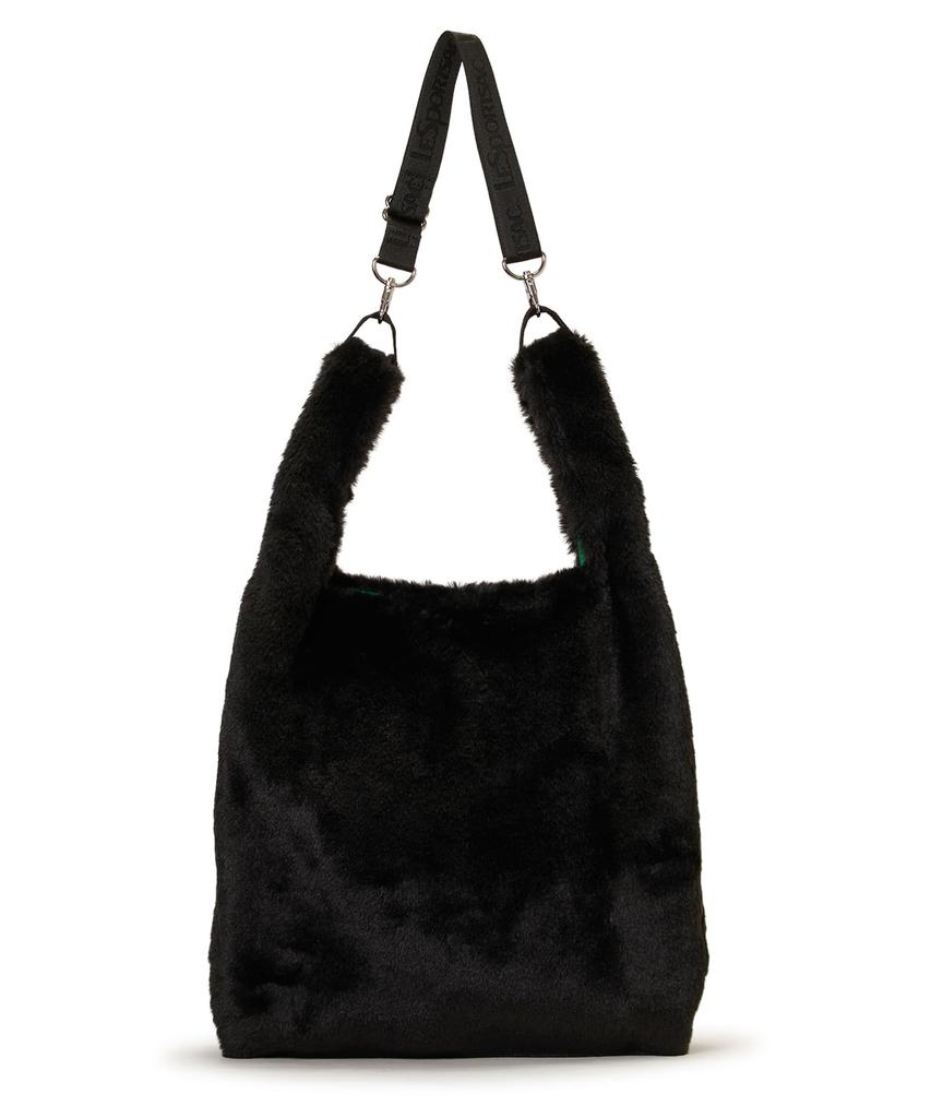 FUR SHOULDER Fluffy Fur TOTE/3030/Black