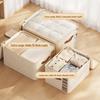 Tianshan Linen Double Window Zip Quilt Storage Box, Large
