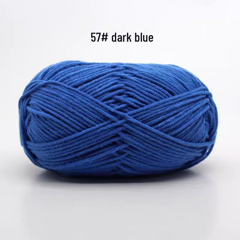 4 Strands Medium Thick Milk Cotton Yarn for Hand-Woven Baby Projects