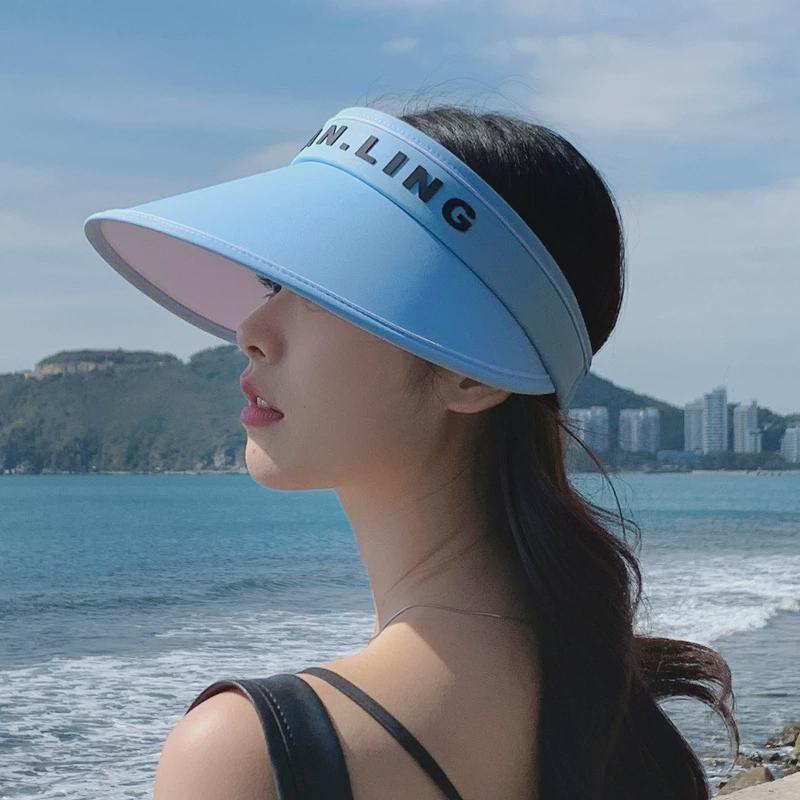 Arrival Topless Hat Japanese and Korean Minimalist All-Matching Hat Women's Spring and Summer Outdoor Sports Face-Looking Small Sun Protection Sun Hat