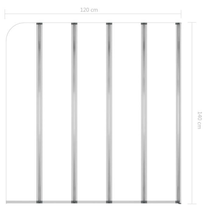 VidaXL Enclos de bain 120x140 cm Verre trempé Transparent