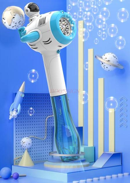 New Bubble Blowing Machine Popular Children'S Handheld Gun Stick Male And Girl Toys Electric Fully Automatic Space