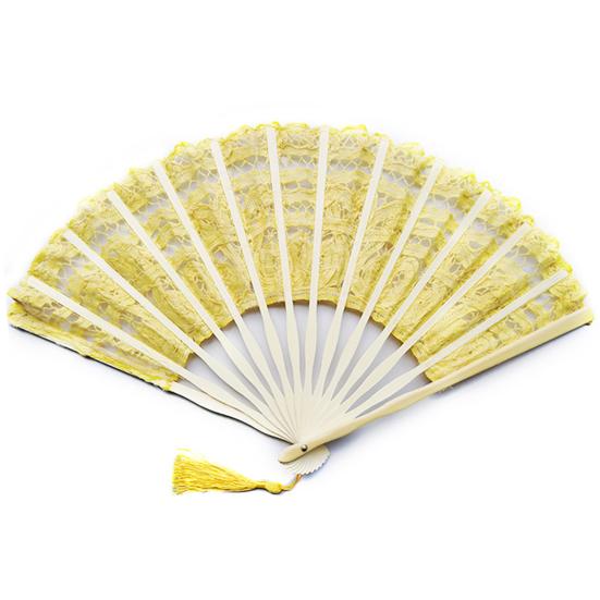 27 cm čipkovaný skladací ventilátor so strapcom Vintage svadobné tanečné vystúpenie Fotorekvizity Prenosné letné ručné ventilátorové párty potreby Darček