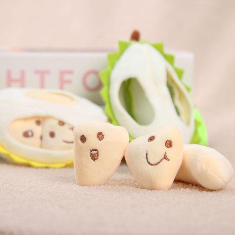 PP Cotton Fruit Durian Pendant Detachable Fruit Durian Plush Keyring  Boys and Girls