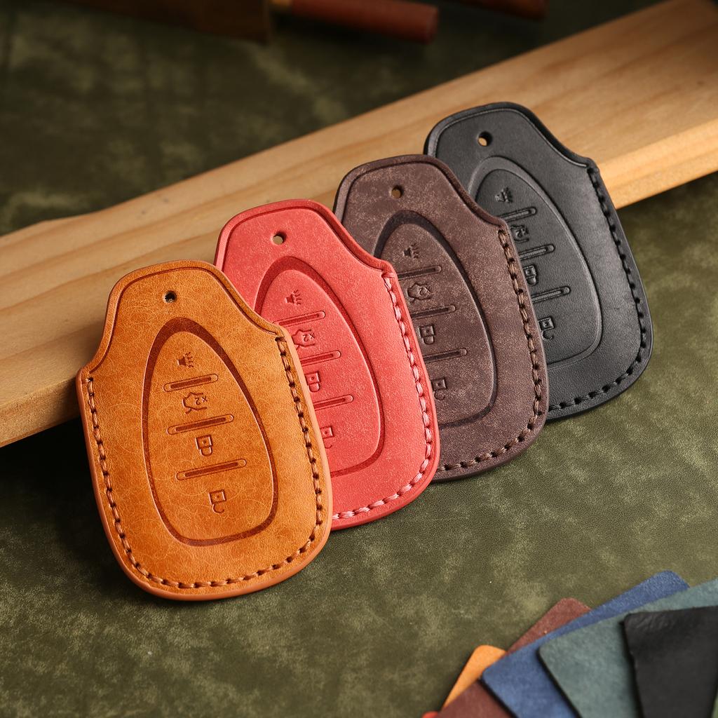 Customized Key Cover Is Suitable for Chevrolet Explorer Car Malibu XL Pure Handmade Leather Key Case Ring.