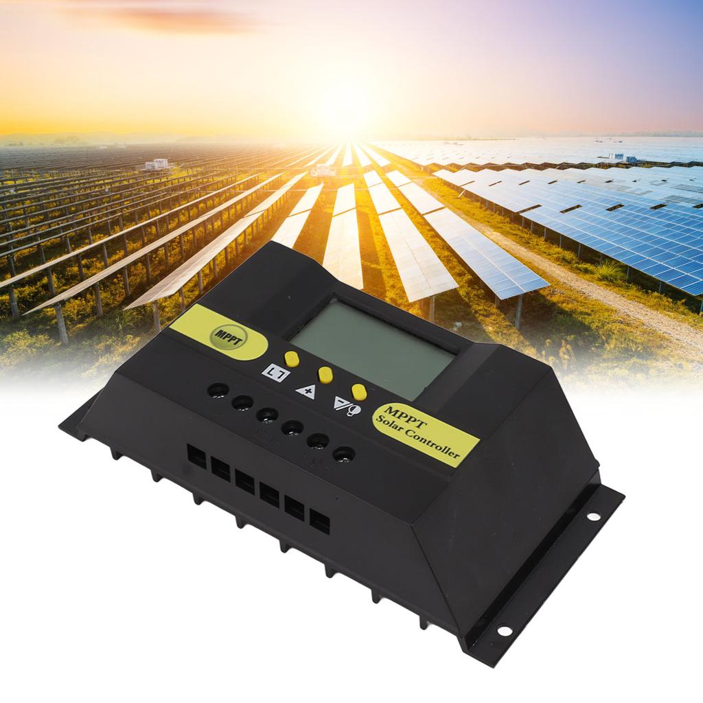 Solar Controller MPPT 12V 24V LCD Display Comprehensive Protection Functions Solar Regulator for Solar Power System