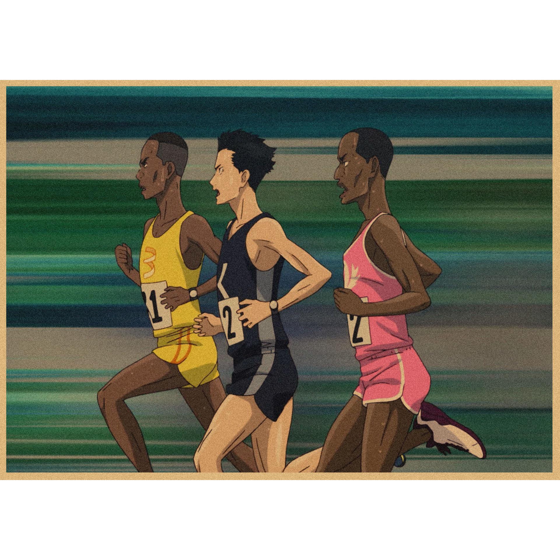 

Japanese Inspirational Anime Run with the Wind Retro Kraft Paper Poster Wall Art 42X29.7cm(A3 size)