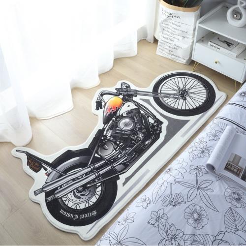 Home bedroom carpet irregular motorbike shape carpet fashion personality lambswool bedroom non-slip carpet