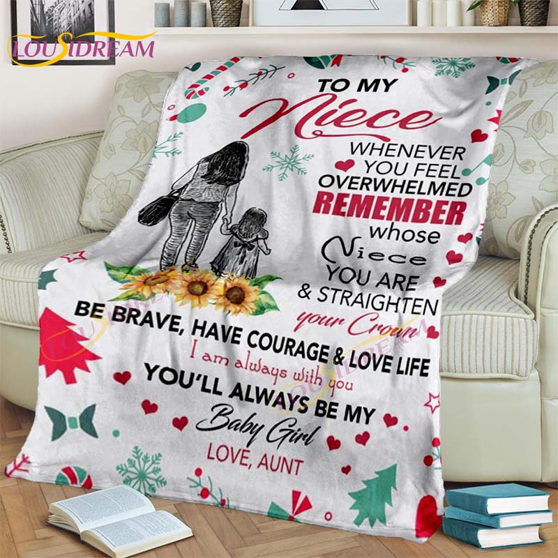 To My /Daughter/son/grandson Blanket From Sister Gift Air Mail Letter Throw Light Weight Blanket Christmas Blanket