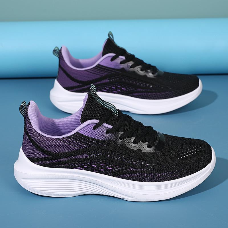 Summer New Mesh Soft-soled Casual Shoes Fly-woven Single-mesh Breathable and Lightweight Running Sports Shoes