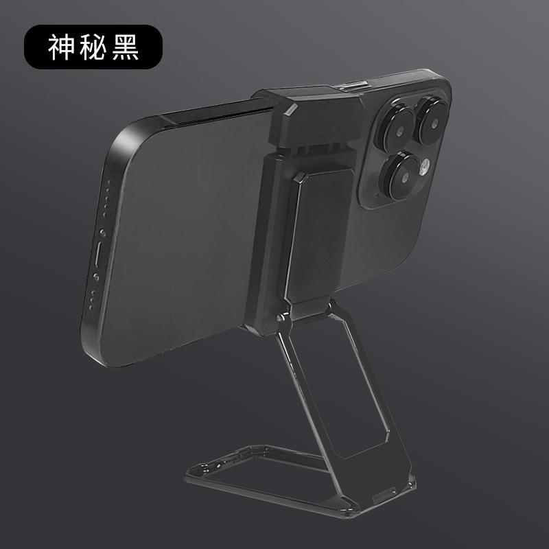 Universal Foldable Desktop Back Clip Type Phone Holder Stand Metal Telescopic 360 Rotatable Bracket Mount Stands чёрный