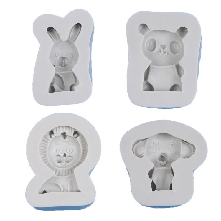 Food Grade Resin Soap Making Mould Safe Silicone Mold Lovely Cartoon Animal Charm Design Baking Craft Tool