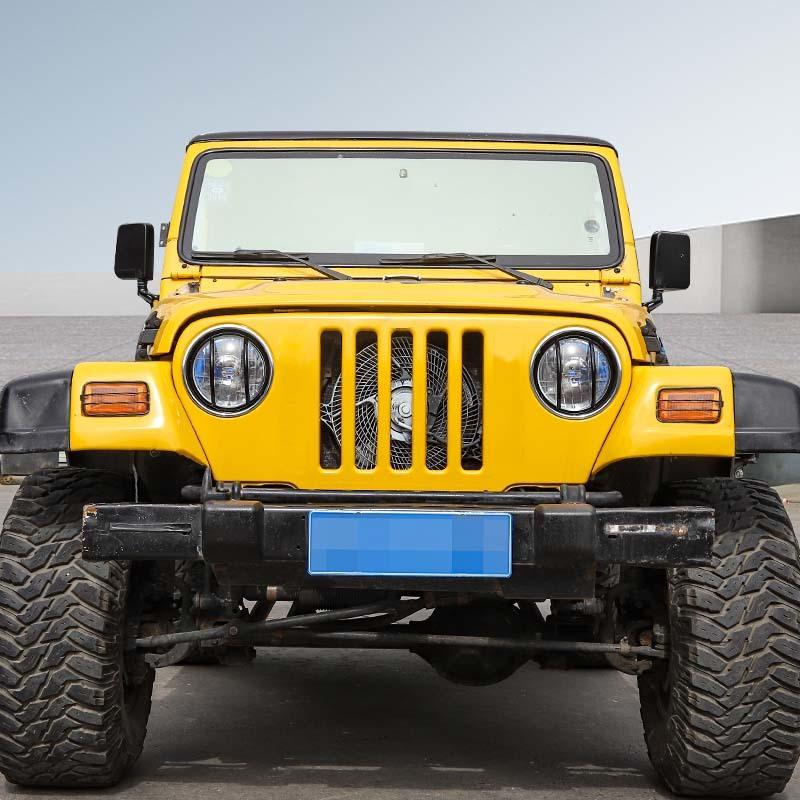 Car Headlight Turn Signal Light Decoration Wheel Brow Lampshade Cover Stickers For Jeep Wrangler TJ 1997-2006 Exterior Accessories