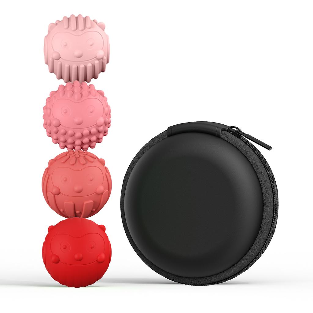 Magnetic Silicone Fidget Balls For Adults  Teens 4Pcs Sensory Textures Toys Silent Fidgets Roller Massage Toy For