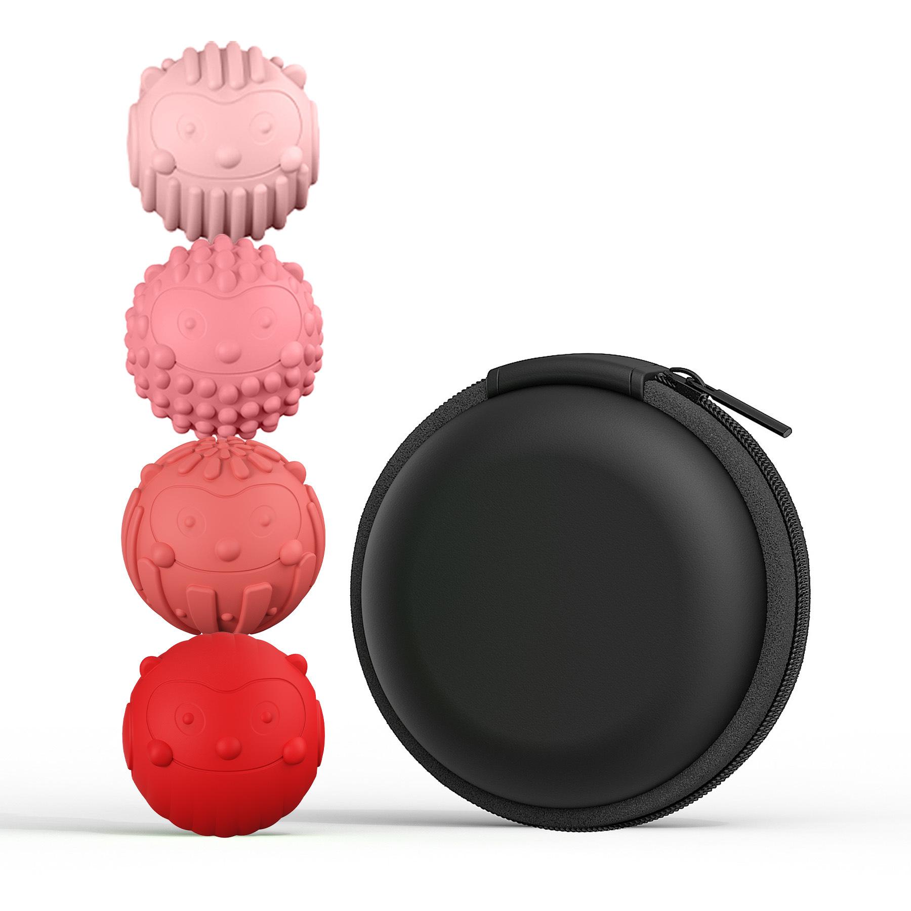 

Silicone Magnetic Fidget Balls For Adults & Teens 4Pcs Sensory Textures Toys Silent Fidgets Roller Massage Toy For Autism Adhd