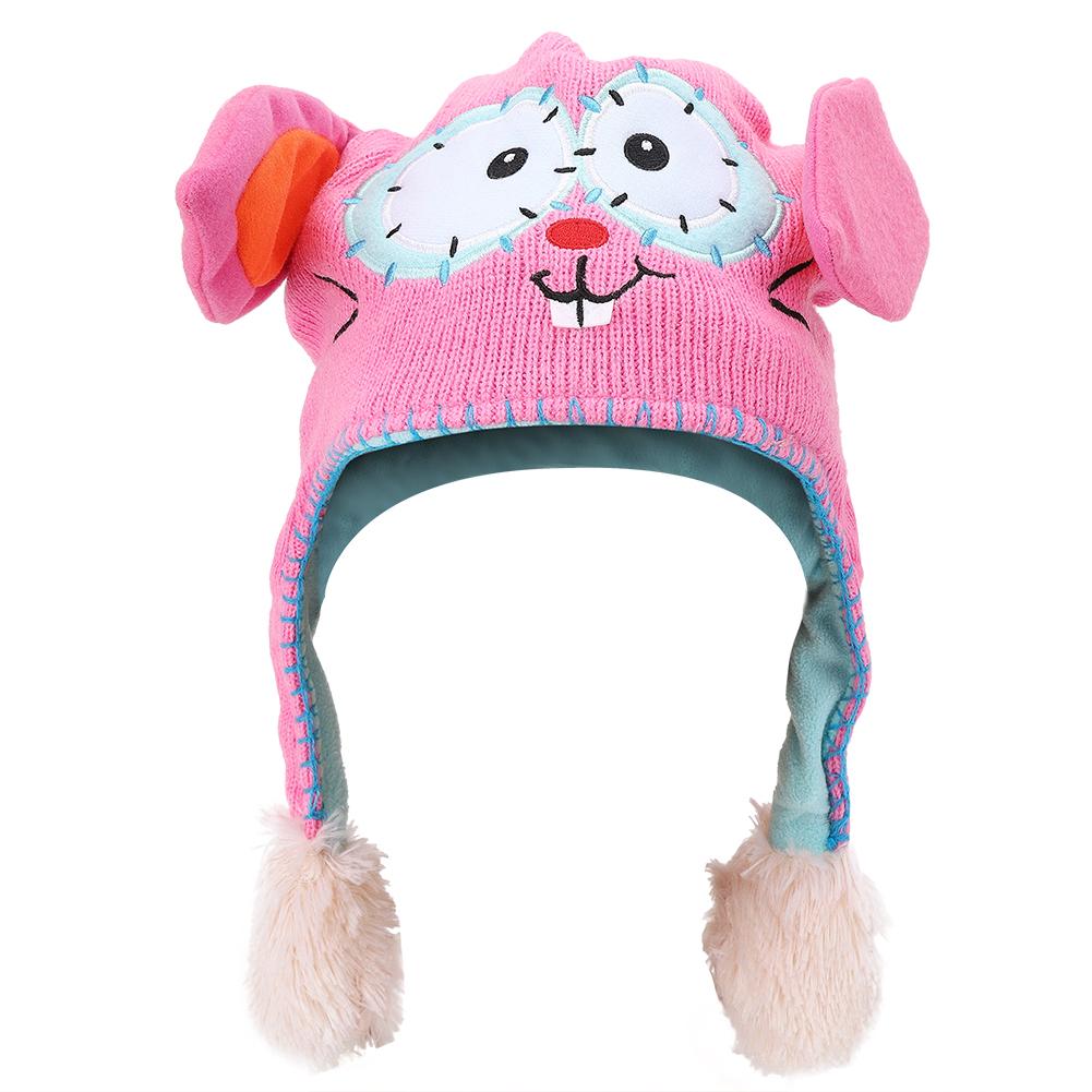 

Knitting Wool Cute Hat Moving Ears Story Telling Funny Toy Cap for Children BabyPink