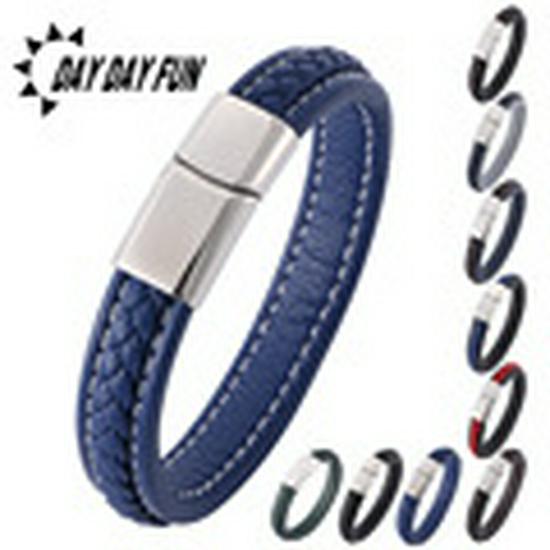 Dual-Strand Black Titanium Steel Clasp Bracelet with Graded Magnetic Buckle - Japanese & Korean Style, Unisex, Laser Engraved.