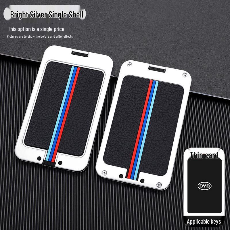 High-End Aluminum Alloy Key Cover for BYD Han EV, Qin, Song Pro, and Han DM