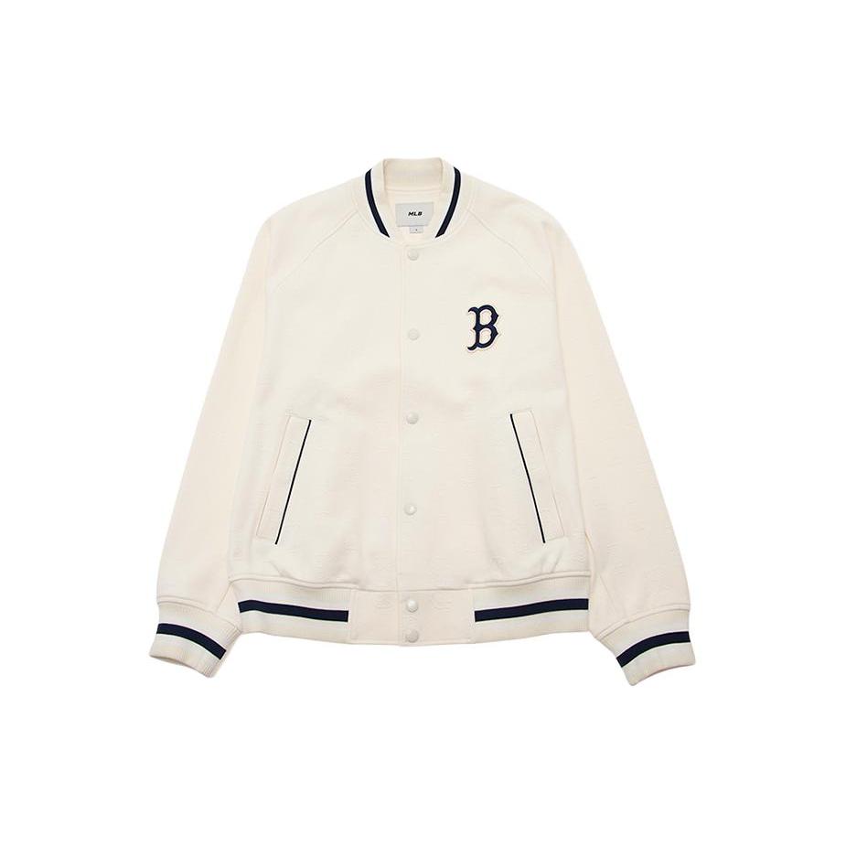 New MLB SS24 Baseball Jacket Unisex Cream 3AJPM0441-43CRS
