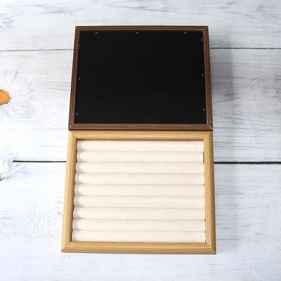 Solid Wood Ring Storage Tray Walnut Wood Counter Ring and Earring Display Tray Shop Home Bracelet Earring Display Pallet