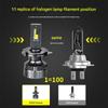 H4 LED Car Headlight Bulb 3570 Chip Canbus Error Free Plug & Play Hi/Low Beam Super Bright Auto Front Lamp 12V Headlamp