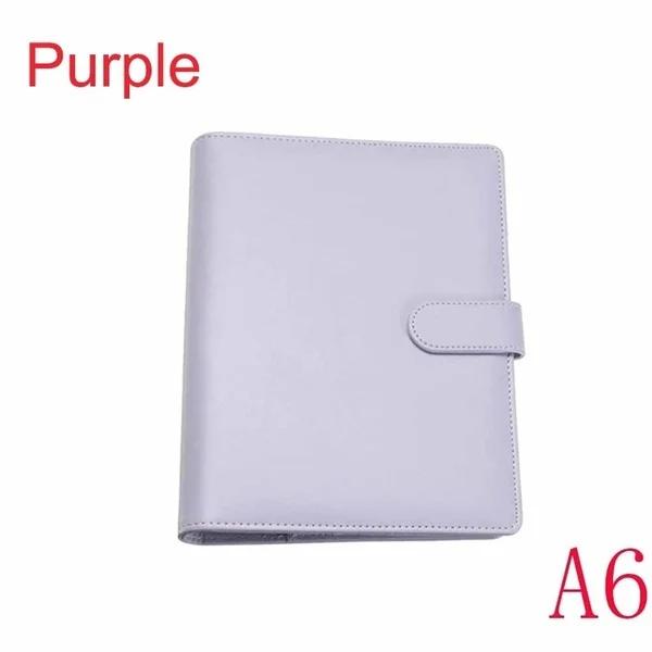 New A5 / A6 Macaron Multi-function Handbook Universal Manual Business Leather Ring Loose-leaf Notebook Office Supplies