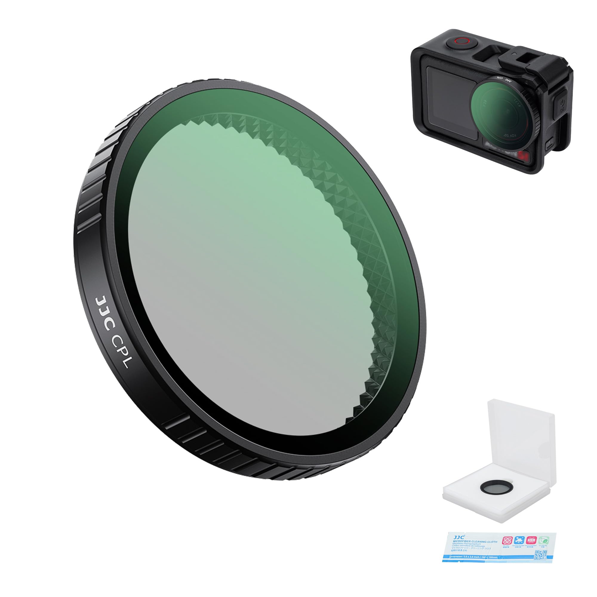

JJC CPL Filter for DJI Osmo Action 5 Polarizing Camera Protection Enhanced Color Optical Aluminum Lens High Light Water Dirt Scratch for Water and