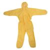 Protective Jumpsuit Yellow Acid and Alkali Resistant Safety Protective Coverall for Laboratory XL