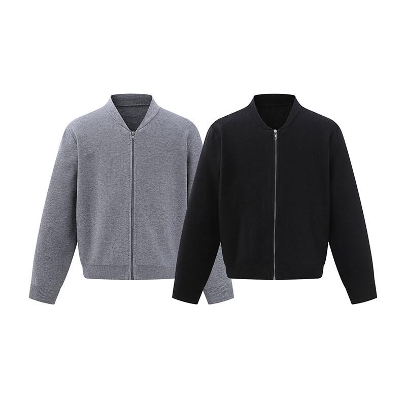 QIYOU 2025 Autumn/Winter Unisex Retro Knit Cardigan Sweater