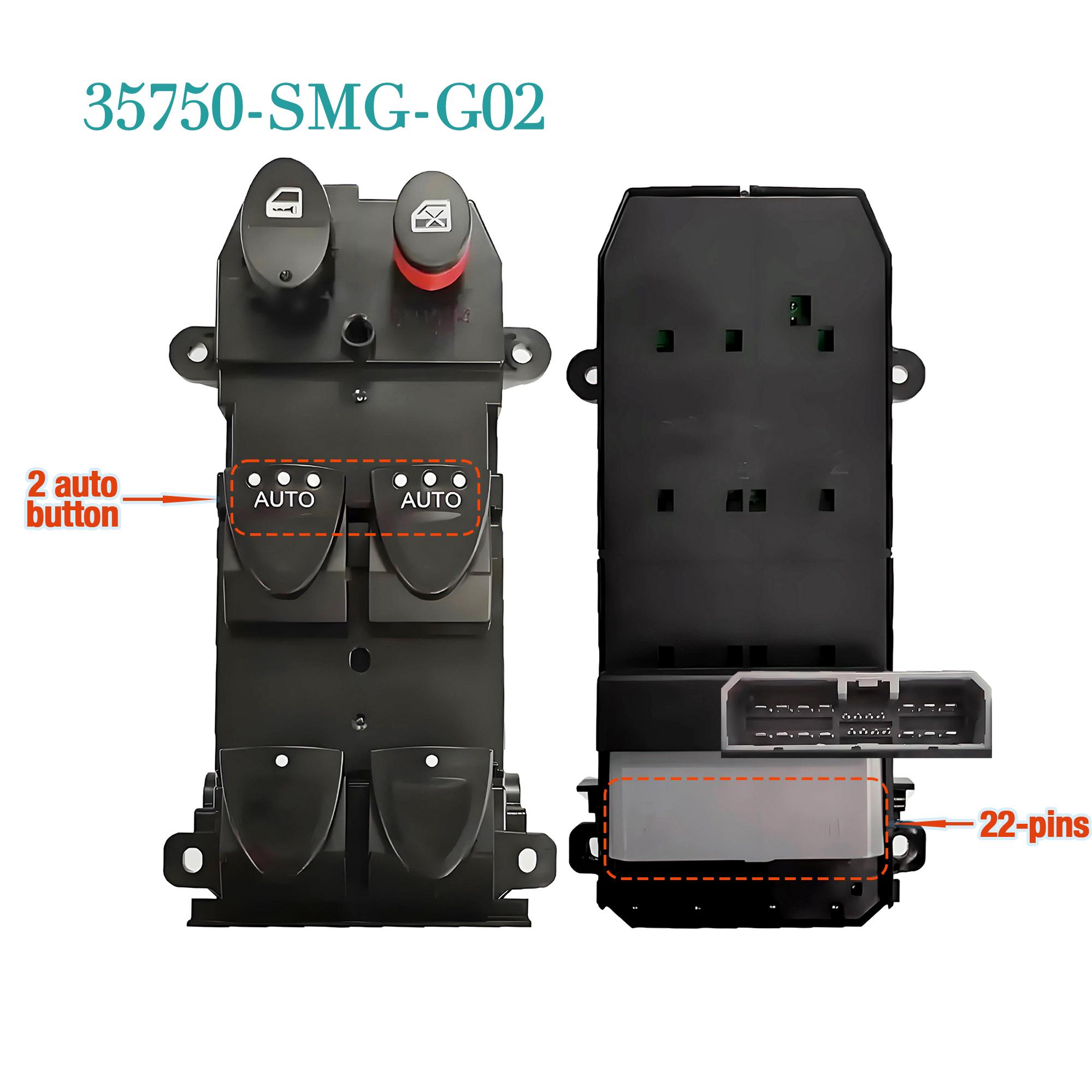 35750-SMG-G02 35750SMGG02 Driver Side Electric Power Master Window Control Switch Glass Lifter Button,For Honda Civic 2005-2012 2auto 35750-SMG-G02