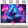 Neon DJ Wizard & Jellyfish Tapestry, Psychedelic Space Wall Art for Bedroom & Music Events