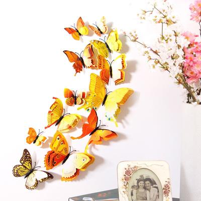 12pcs 3D Butterfly Wall Stickers DIY Art Decor Decals Craft Mural Sticker Decoration for Home Baby Live Room Party Kids Birthday