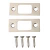 6pcs Door Backplate And M4-20 Screws Lock Deadbolt Strike Plates 2pcs Strike Plate Door Backplate Stainless Steel Doors Hardware