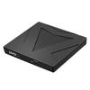 PHENOFICE Drive Externo para Carro Leitor de DVD Portátil, Leitor de DVD Externo de Ponta, Leitor de CD USB para Carro, Metal Preto