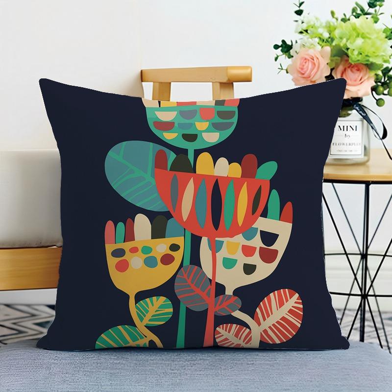 Creative Geometric Print Decorative Pillowcase Bedroom Living Room Square Cushion Pillowcase