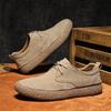 Lightweight Suede Leather Mens Sneakers Non-slip Male Sneakers Outdoor Casual Walking Shoes Versatile Treking Footwear Trainers