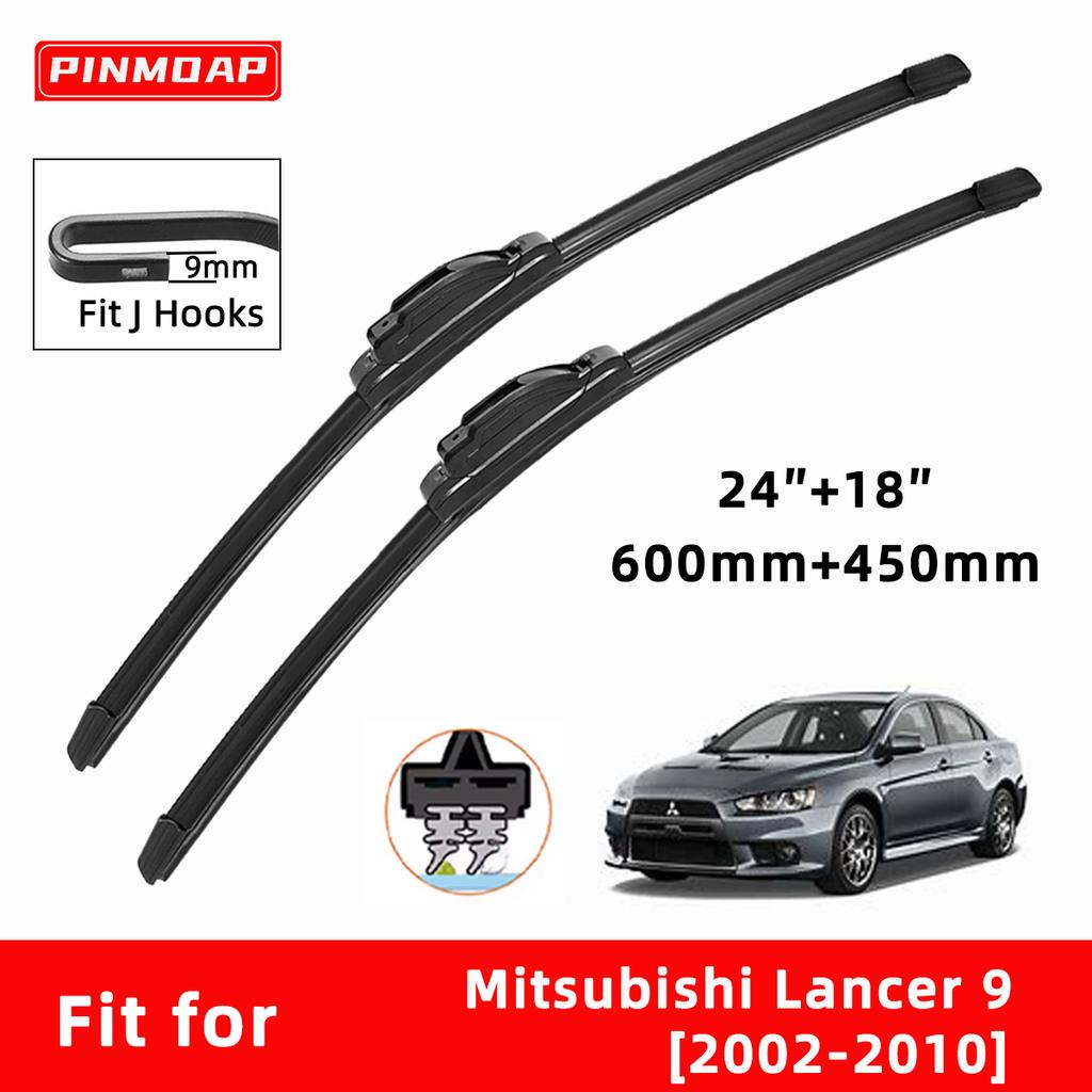 Car Wipers Double Rubber for Mitsubishi Lancer 9 2002-2010 Front Brushes Cutter Automobiles Parts Accessories Windscreen Wipers Wear Parts