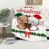 kawaii cartoon bear d-dudu b-bubu Flannel warm comfort soft plush blanket sofa living room hogar office bedroom travel gift home