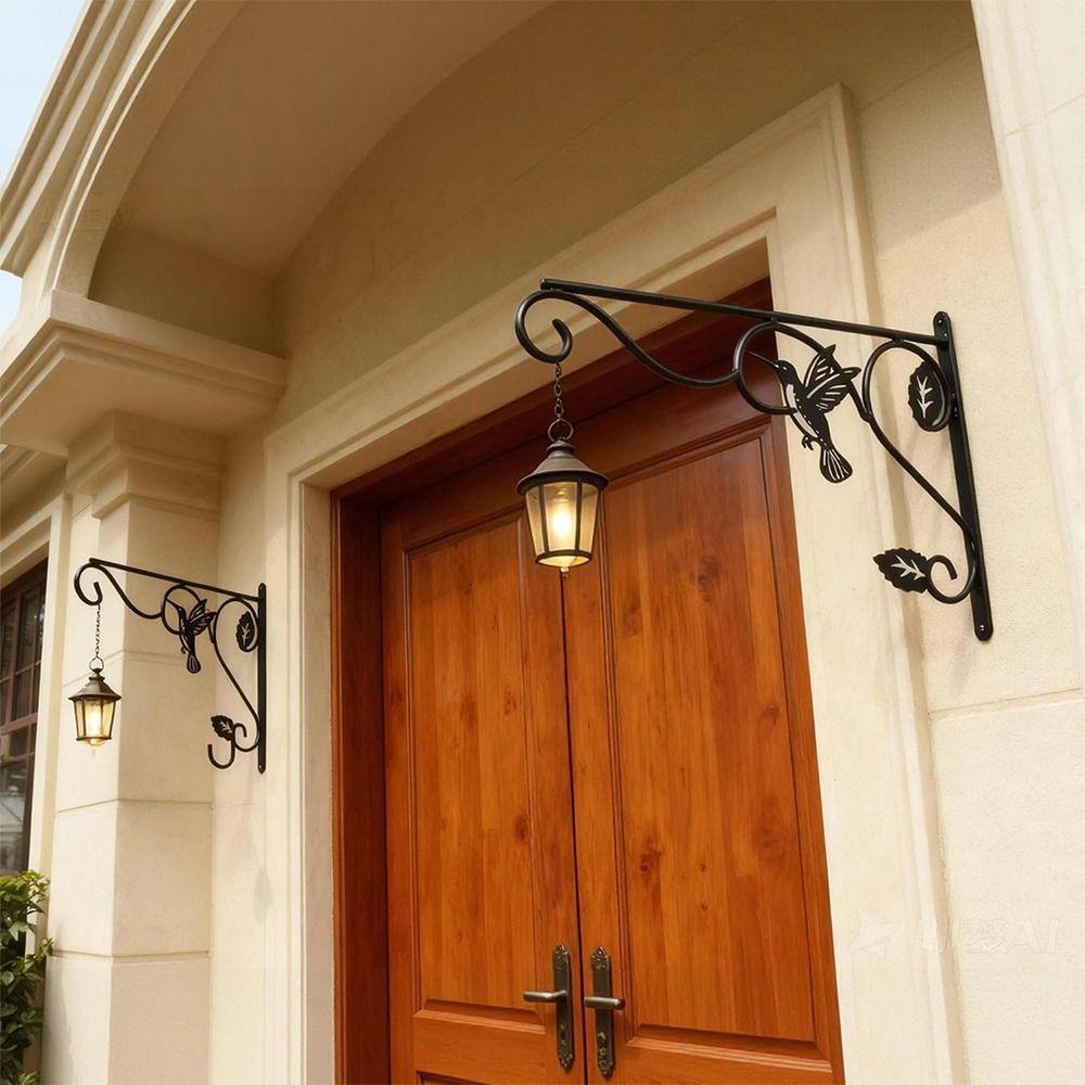 12 Inch Metal Wall Plant Hooks Sturdy Feeding Bird Rack Flower Pot Bracket Home Decor