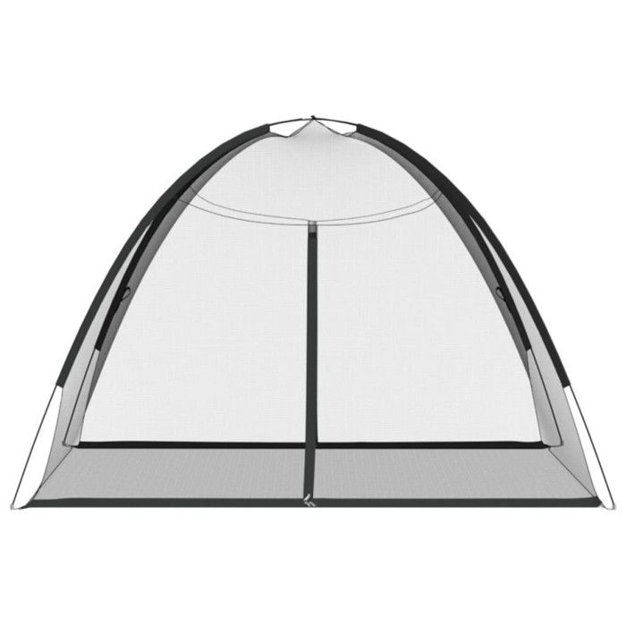 Mongolian Mosquito Net with Doors 220 Mesh Black 200x180x135 Cm