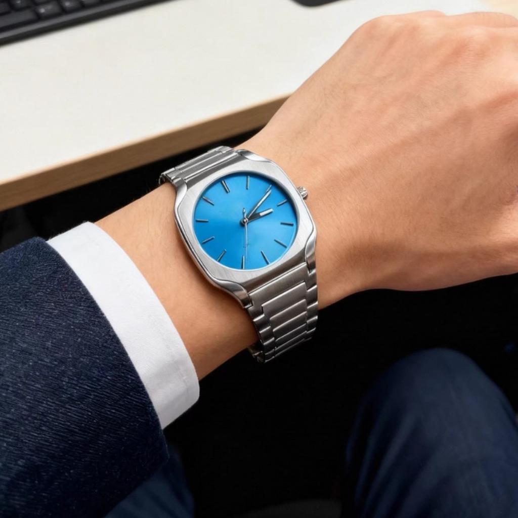 Stainless steel replica 1:1 ultra-thin quartz men's waterproof luminous fashion watch