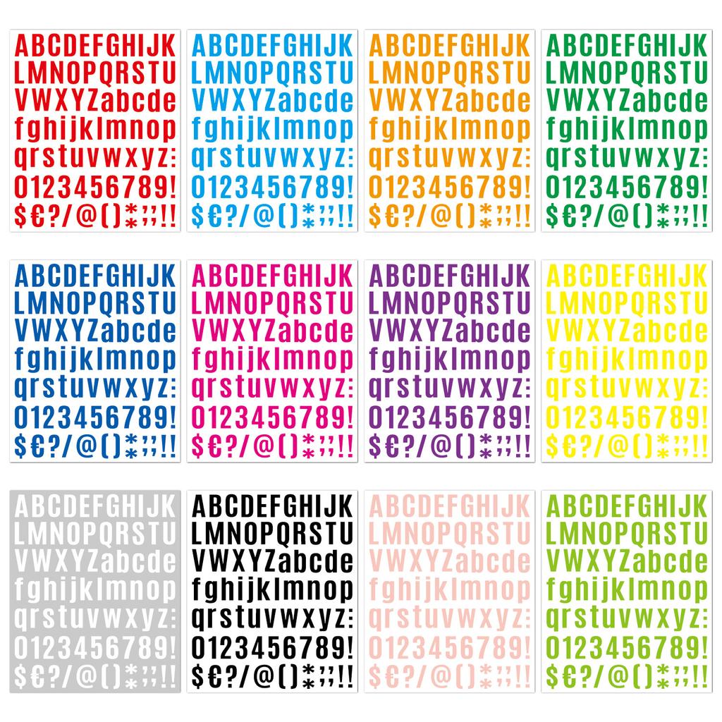 Bold Letter Sticker 1 Inch Combination Water Cup Creative Hand Account