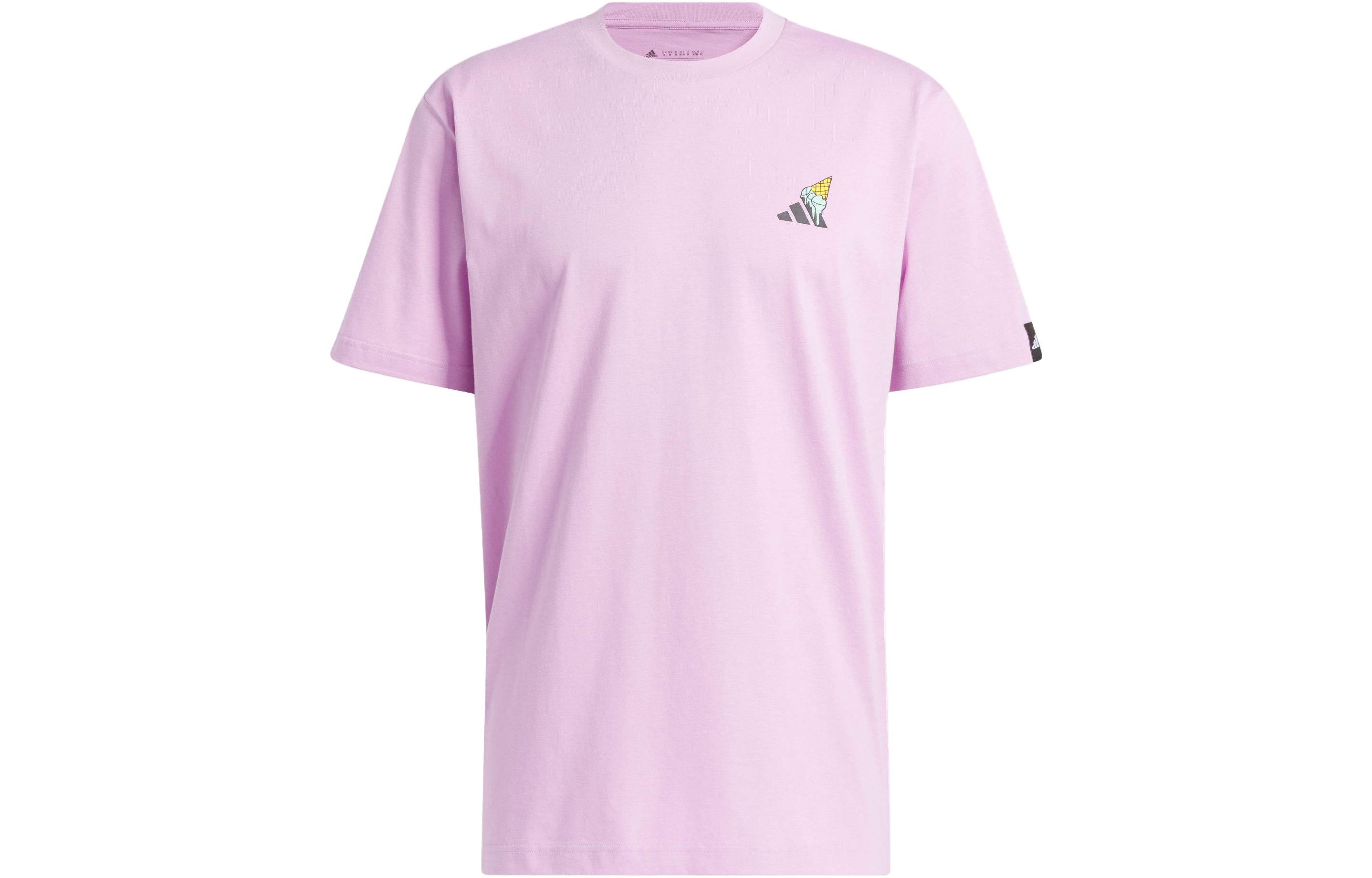 

Adidas T Shirts Men s Pink Crew Neck Moderate Straight Fit IN7443 XXXL