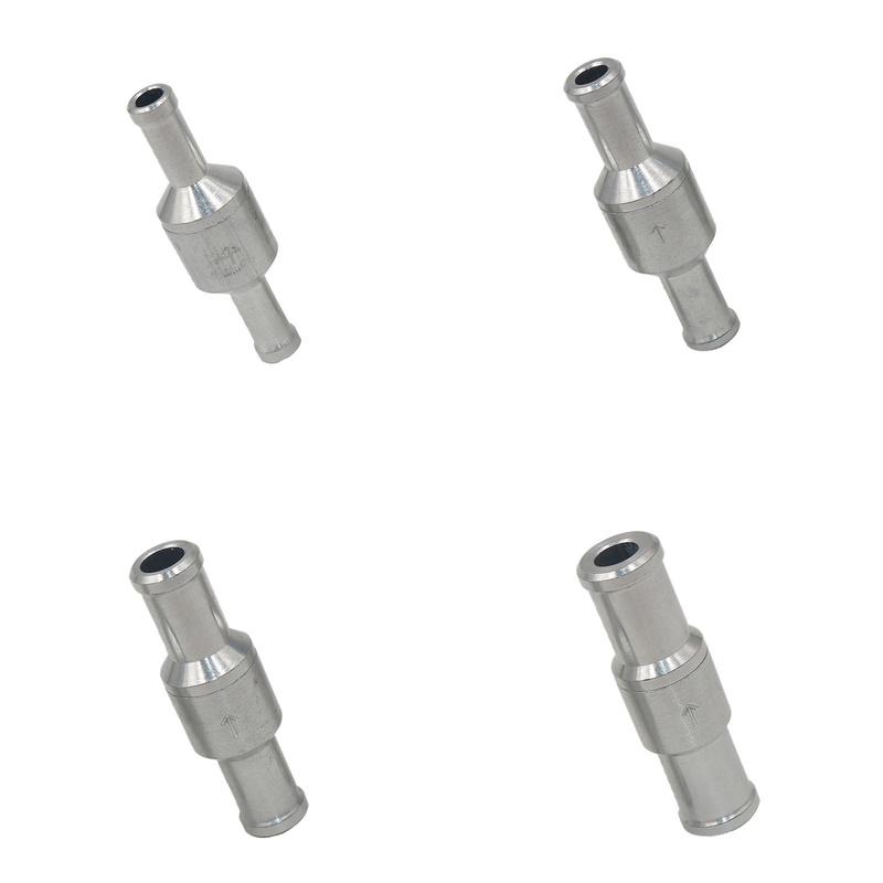 6-12mm Non-return Valve Chrome One-way Non-return Check Valve Auminium Fuel Water Gas Air Vacuum 6mm/8mm/10mm/12mm