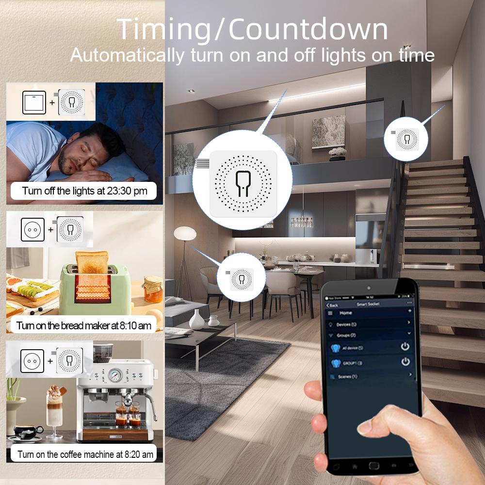 Tuya ZigBee 3.0 Smart Switch Module 1/2/3/4 Channel 2 Way Control Breaker Timing Works with Alexa Google Home Smart Life APP